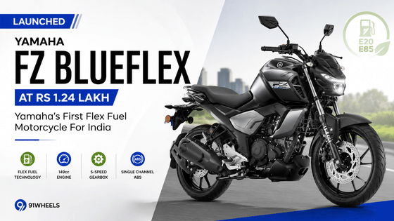 Yamaha FZ Blueflex Launched At Rs 1.24 Lakh, Yamaha's First Flex Fuel Motorcycle For India